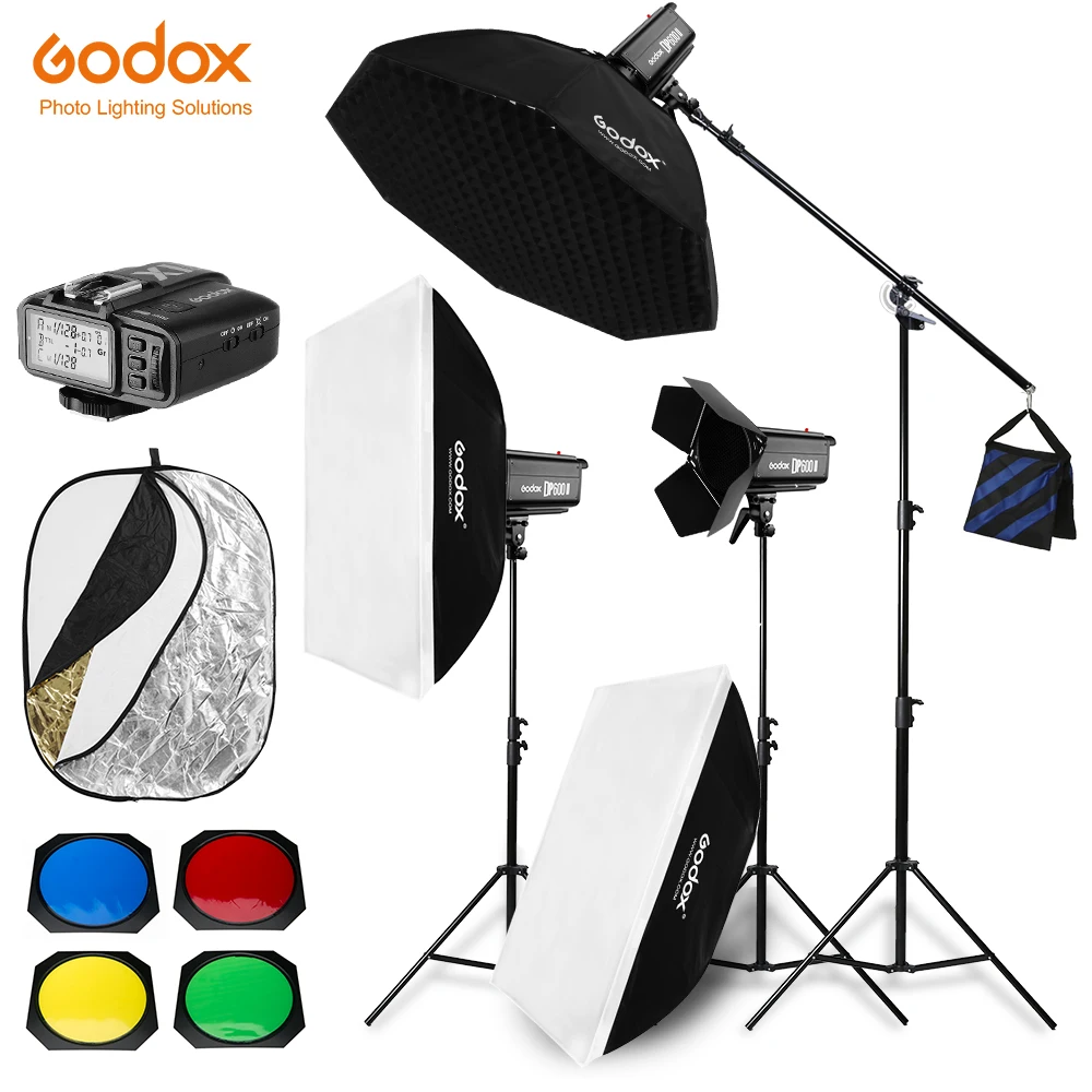 1800 Вт Godox DP600 II DP600II 3x600Ws фотостудийная вспышка светильник ing софтбокс стенд штанга