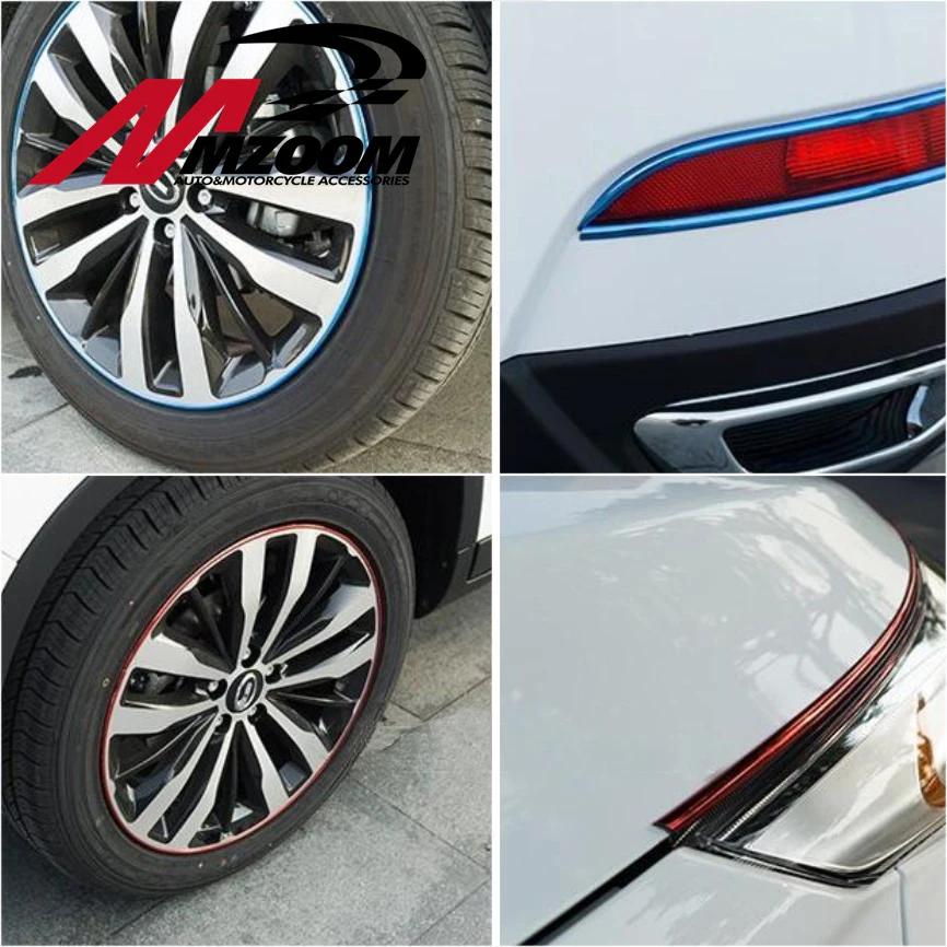 8m car styling Tire Tyre Rim care protect Hub Wheel Sticker strip for BMW Opel astra Honda Civic Mazda 3 accessories | Автомобили и