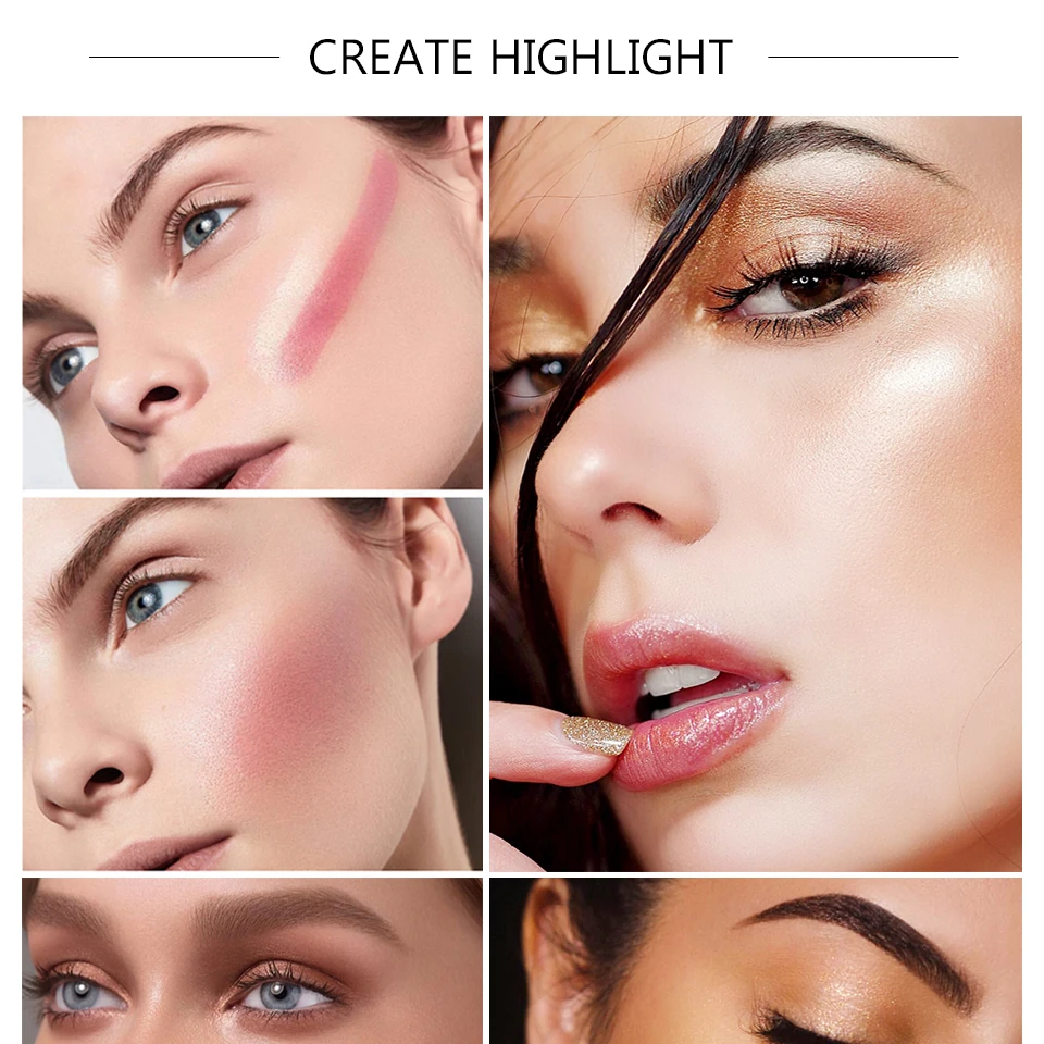 MIXDAIR Shimmer highlighter палитра пудры светящийся набор 2 цвета в 1 лицо составлять Контур бронзатор осветитель лица и глаз изюминка