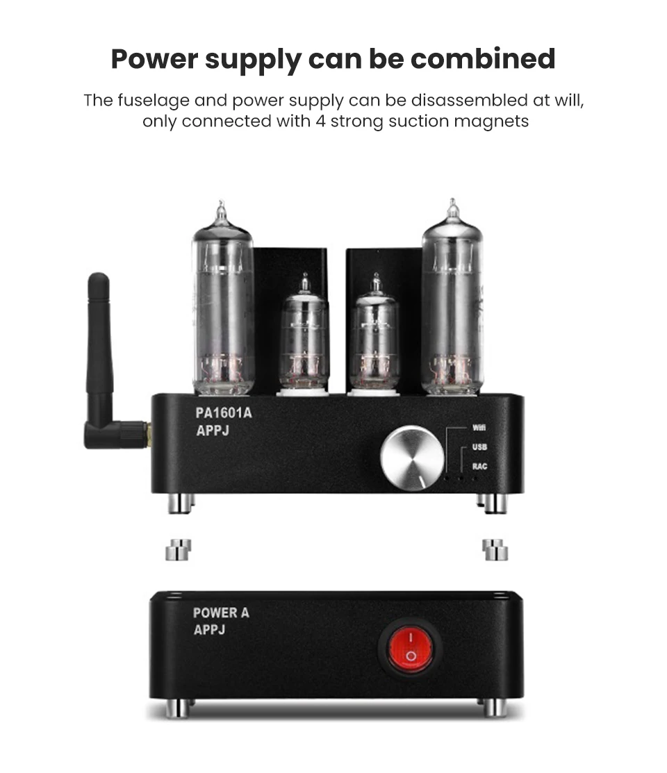 AIYIMA HIFI Wifi усилитель PA1601A 6J1+ 6P14(el84) Вакуумный ламповый усилитель Настольный цифровой аудио Hifi музыкальный плеер без потерь