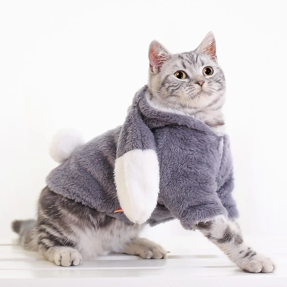 HOOPET собака кошка теплый четыре фута и два фута милый кролик костюм осень и зима