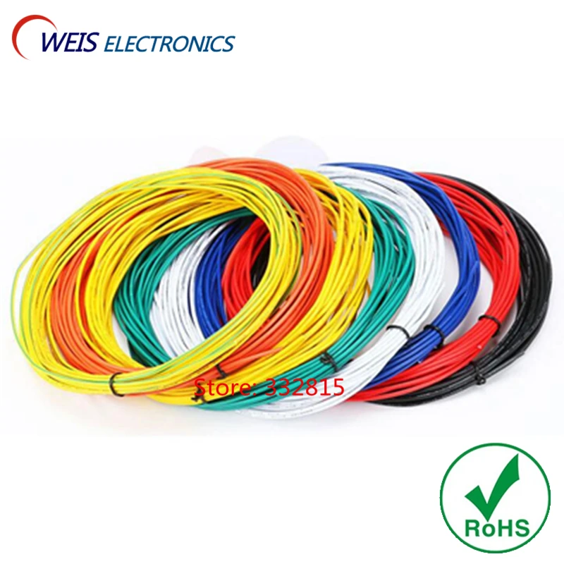 10 метров UL1007 #24 24AWG ПВХ электронный кабель медный провод 300V 11/0. 12TS красный зеленый