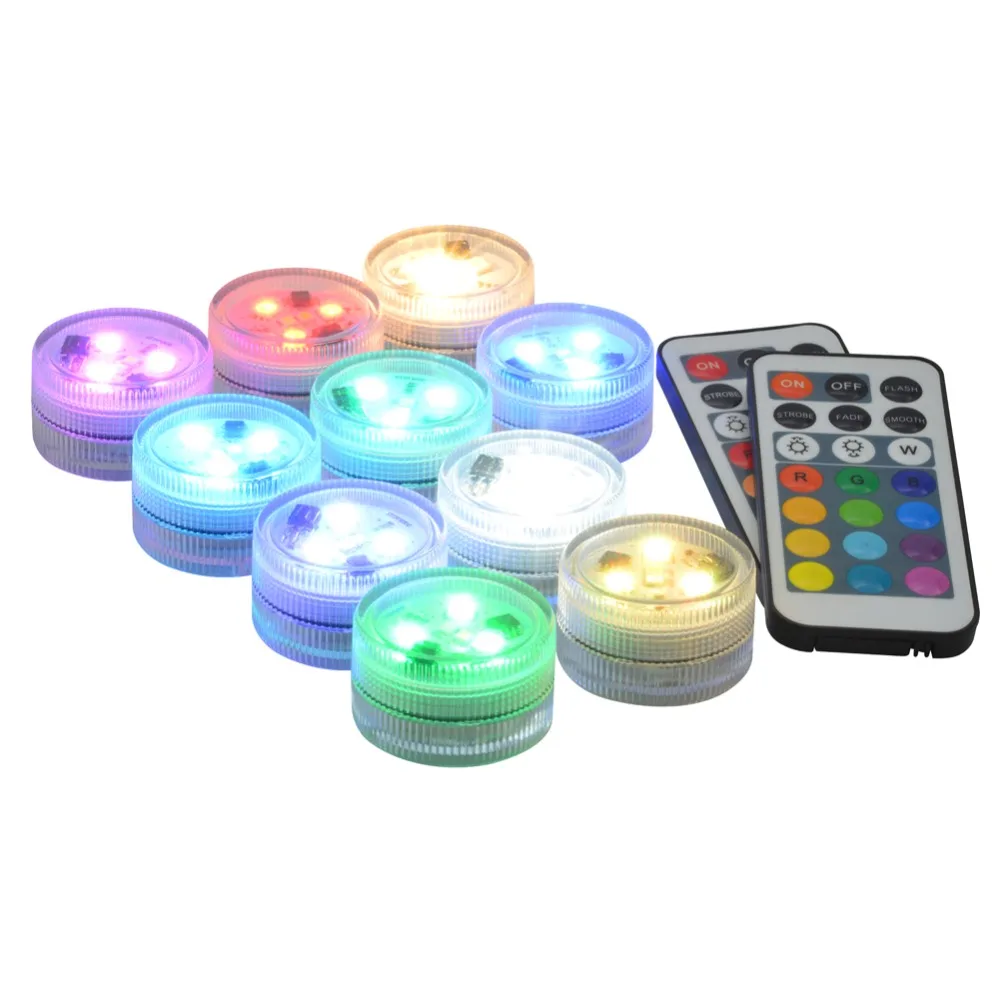 

10pcs Submersible Wedding Centerpieces Lights Waterproof Vase Pond Pool Home Decor EFX LED Lights for Christmas Halloween Party