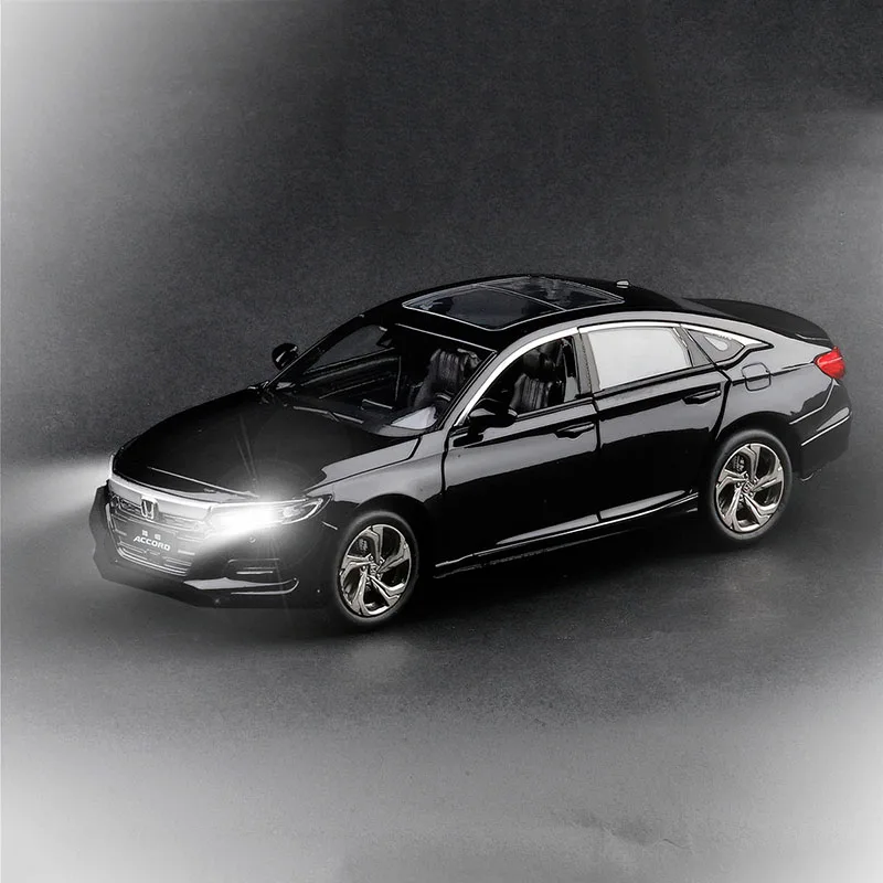 Черный 1/32 Honda Accord 10-го поколения Модель игрушечных автомобилей светильник звук оттягивать литье под давлением металлические Литые Автомобильные игрушки - Цвет: Черный