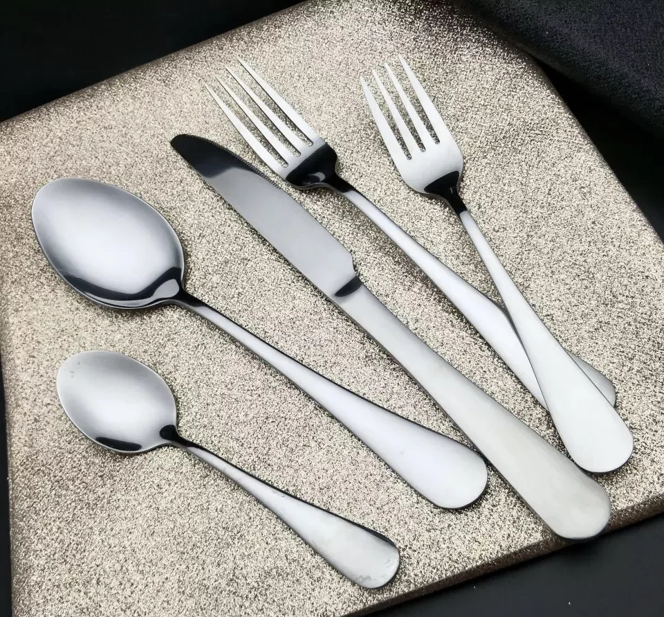 Набор столовых приборов из серебра набор 20 элегантных нержавеющей стали с