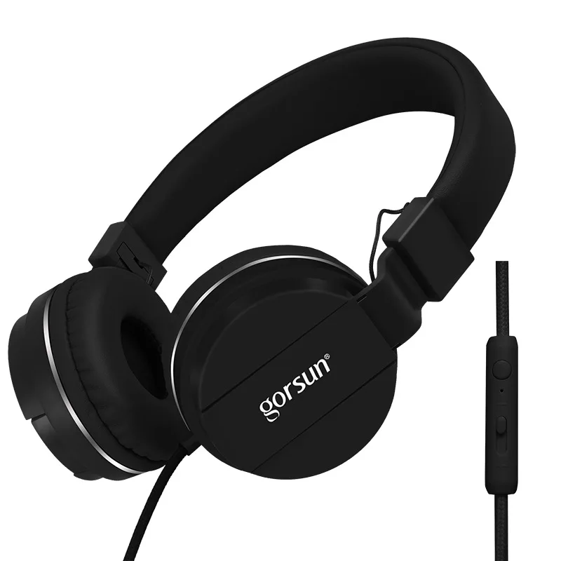 Новые проводные наушники с микрофоном Накладные бас HiFi Звук музыка стерео для