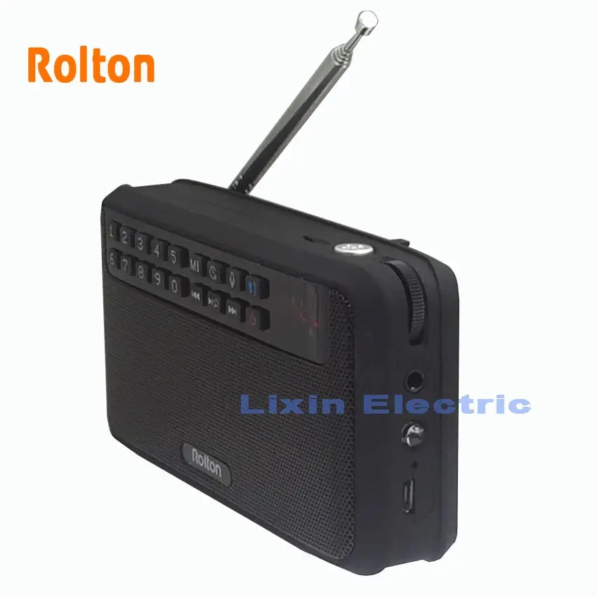 Портативный bluetooth-динамик Rolton E500 с басами, двухтрековый динамик, спортивный и стерео fm-радио, TF карта, USB MP3 колонка и фонарик