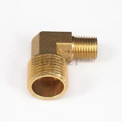 Лот 2 латунь колено соединитель муфта 90 град 1/2 &quotBSP папа до 3/8&quot BSP папа|elbow