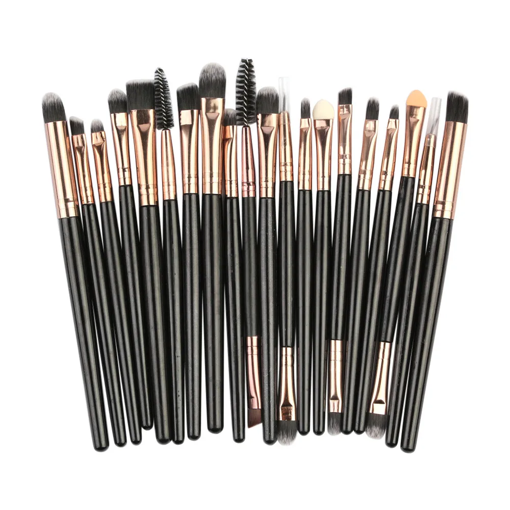20 шт. кисти для макияжа профессиональная кисть пудры основы теней подводки глаз