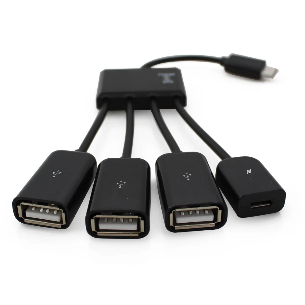 CHYI 4 порта USB 2 0 концентратор Micro OTG зарядный кабель сплиттер разъем адаптер Мульти