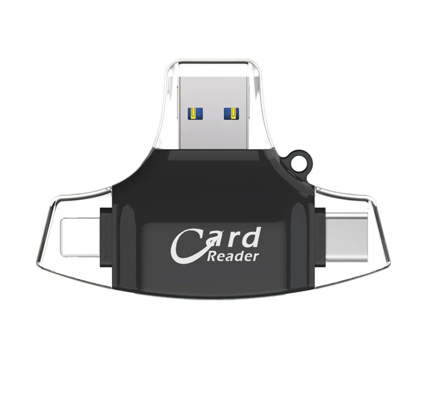 4 в 1 Type c/Micro USB/USB Micro SD кардридер для iPad iPhone x 6 7 8 plus TF Samsung S7 S8 S9 Android|micro sd card reader|sd