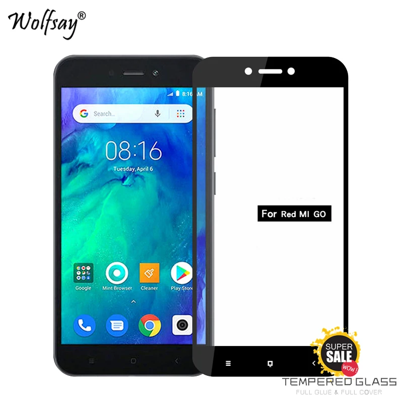 Protector de pantalla de vidrio templado para Xiaomi Redmi GO, pel&iacute;cula de tel&eacute;fono para Xiaomi Redmi GO, 2 uds.-0