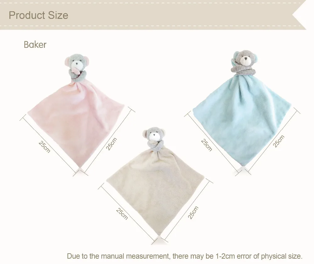 Роскошное детское успокаивающее полотенце унисекс для новорожденных кукол с