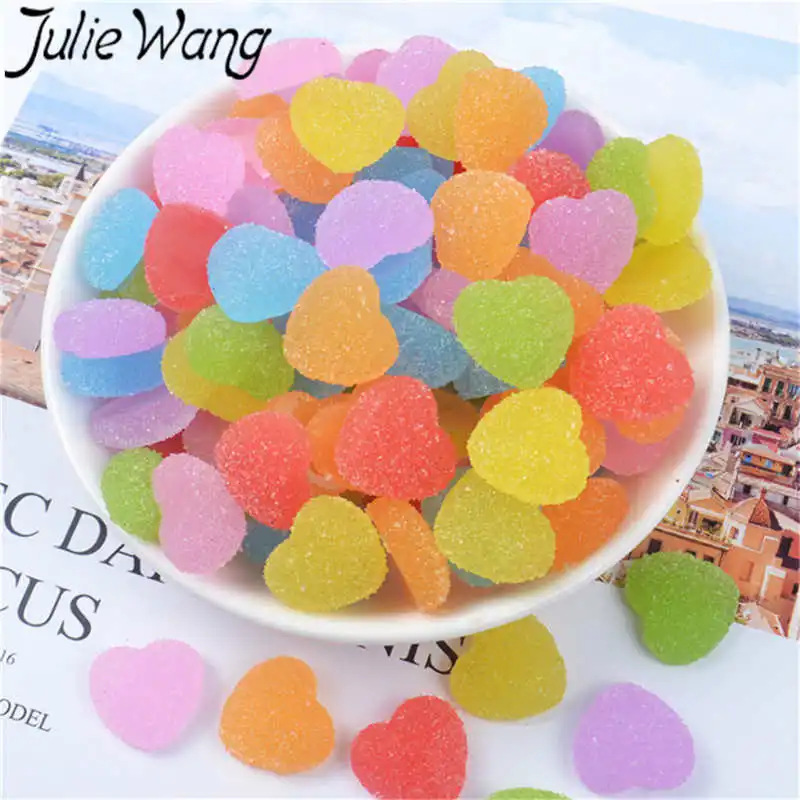 Julie Wang 20 шт. полимерные мягкие конфетные Подвески слизь желейные конфеты еда