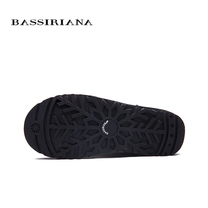 BASSIRIANA-женская мода синий овчины снега сапоги с кристально украшения