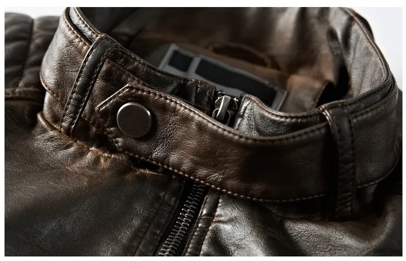 2019 натуральная кожа куртка Для мужчин для мотоциклов Винтаж коричневый черный