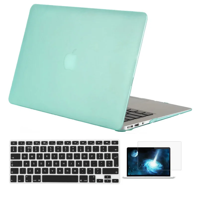 Чехол для ноутбука MOSISO Crystal для Macbook Air Pro retina 13 15, Жесткий Чехол для сенсорной панели, чехол для ноутбука Air 13 A1932 - Цвет: Mint Green