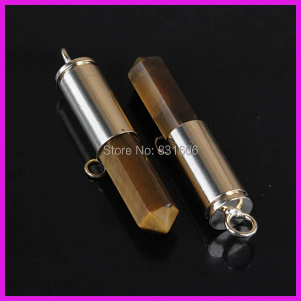 10 шт. натуральный желтый тигровый глаз камень драгоценный с шестигранной точка