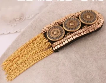2 шт. винтажная бижутерия epaulette большая брошка через плечо эполеты шипы