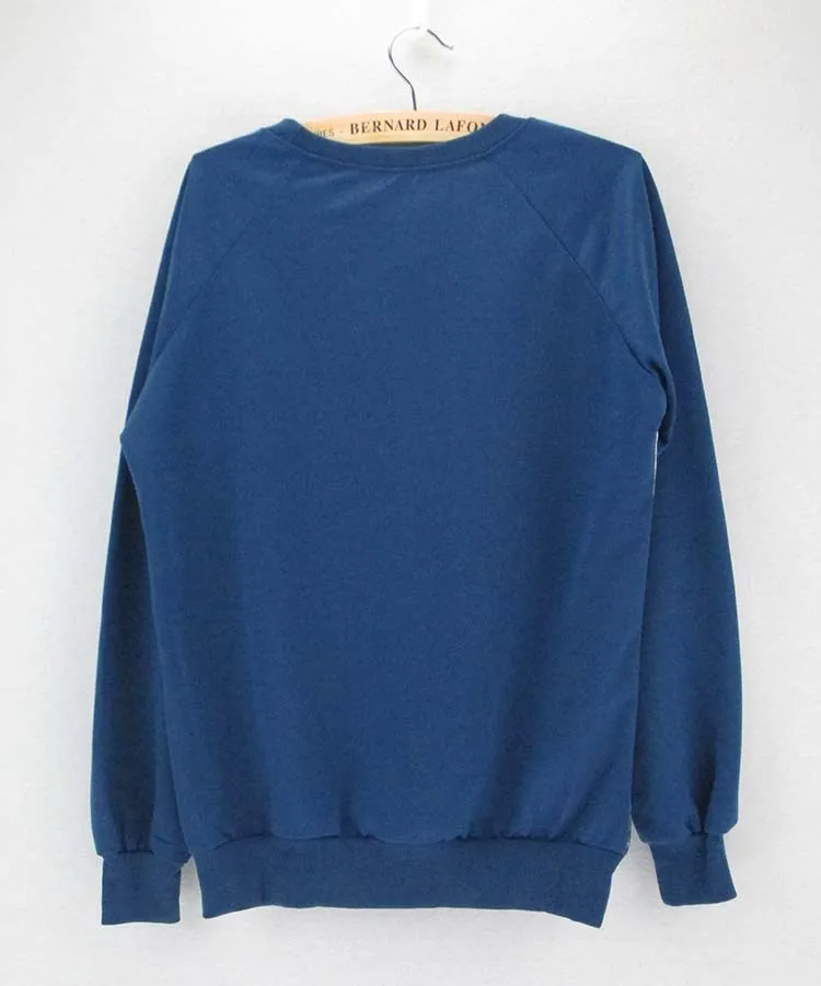 2014 Женская Мода костюмы дамы бренд характер Отпечатано Пуловеры С Длинным