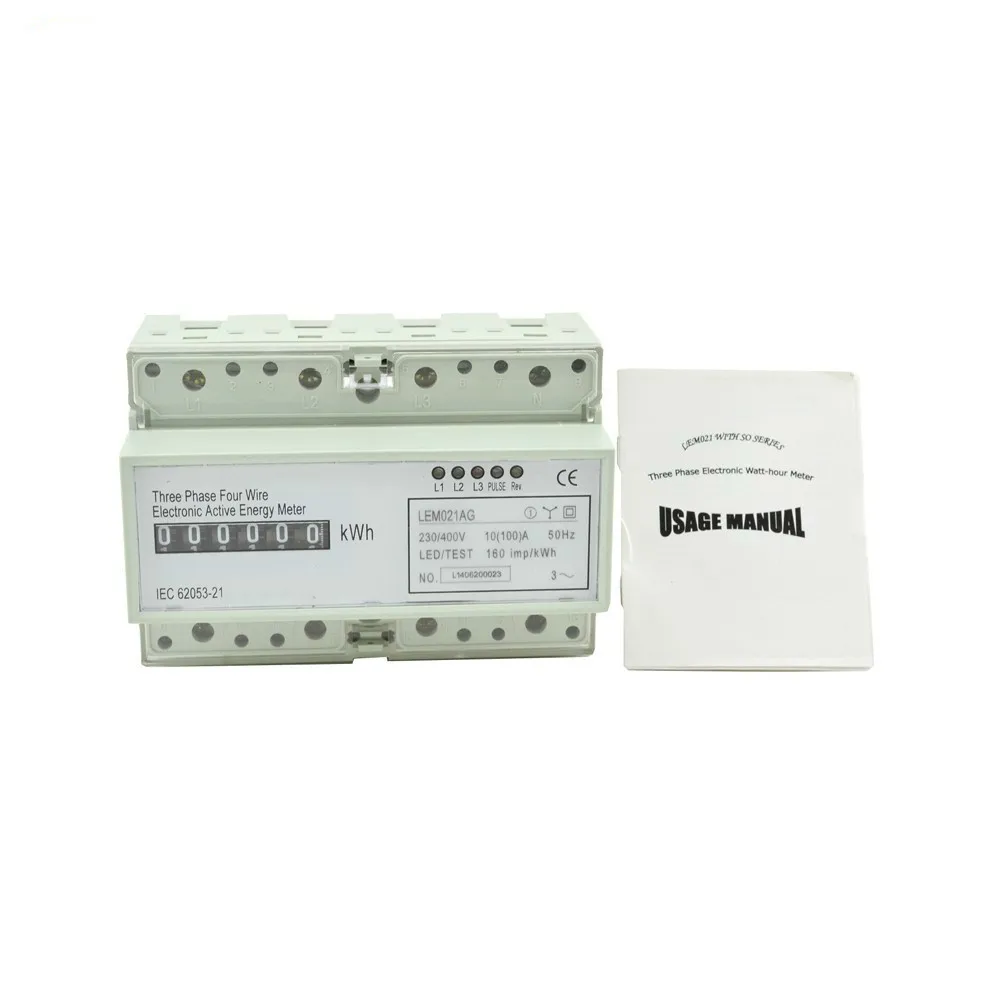 MK LEM021AG AC 3 фазы 4 провода счетчик энергии ЖК дисплей Wattmeter электрическое