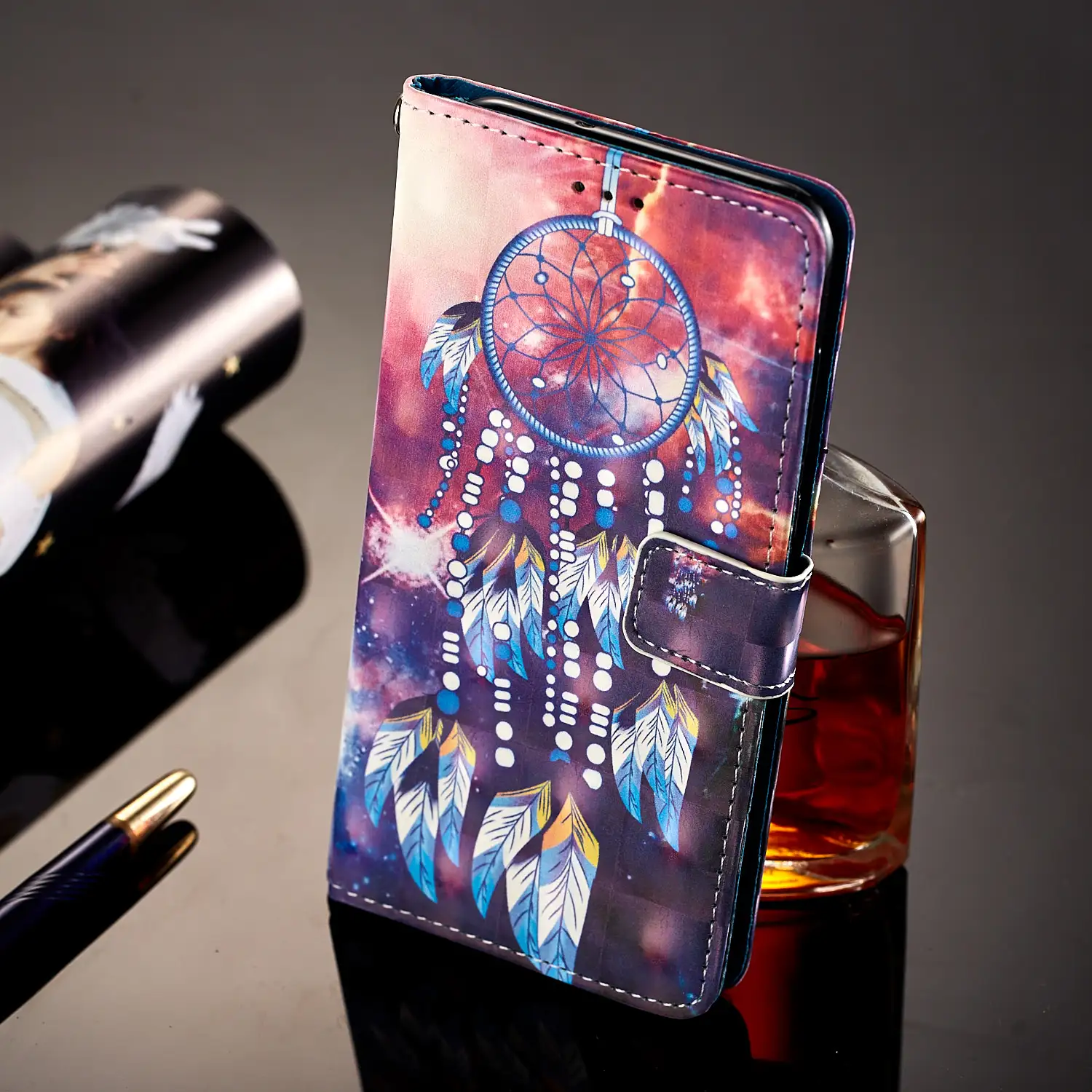 Роскошный 3D окрашенный кошелек кожаный чехол для Huawei Mate 10 Pro Lite карта PU откидная