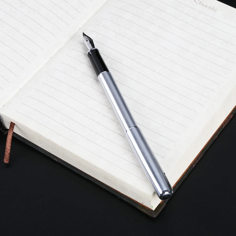 

Hero 5020 Серебряная перьевая ручка из нержавеющей стали со стандартным M Nib подарком
