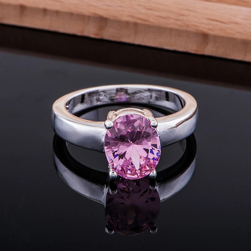 Круговое блестящее посеребренное кольцо оптом 925 Модные ювелирные изделия