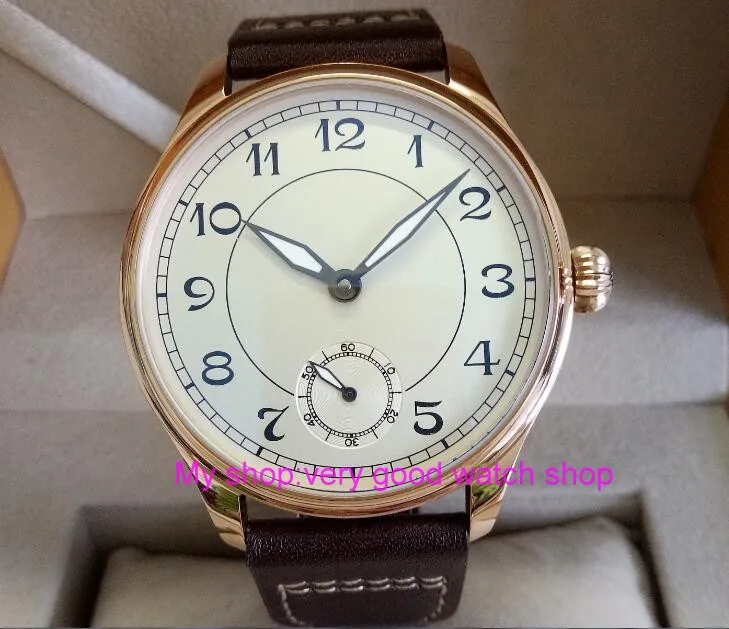 Часы мужские механические 44 мм с белым циферблатом | Наручные часы