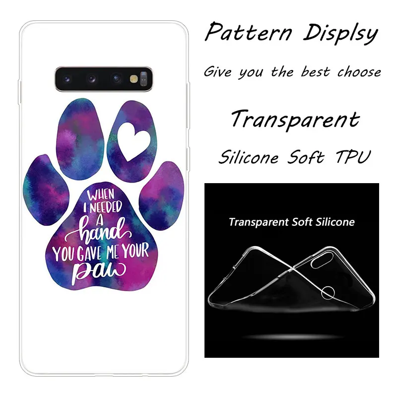 006 Мягкий силиконовый чехол Best friends Dog paw для samsung Galaxy S10 S9 S8 Plus S7 Edge A6 A8 Plus A7 A9 A5 Модный чехол - Цвет: 006