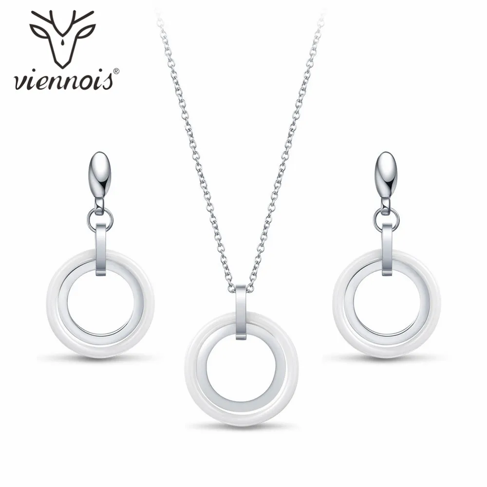 Viennois Модные Ювелирные наборы для женщин смешанные цвета круглый дизайн кулон