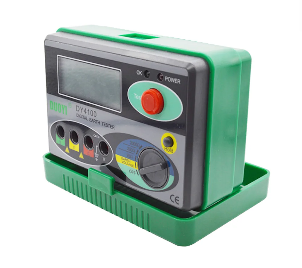 Megohmmeter 0-2000 Ом настоящий цифровой измеритель заземления DY4100 Измеритель сопротивления заземления
