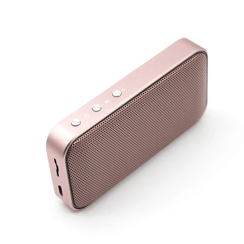 Rose gold AEC BT209 мини беспроводной портативный супер Bluetooth динамик супер тонкий дизайн 5 Вт супер бас с тончайшим и легким дизайном - Цвет: Rose gold
