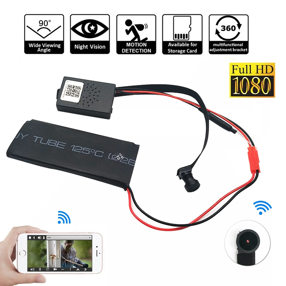 DIY модуль камеры Мини Wifi камера Full HD 1080 P IP обнаружения движения видео