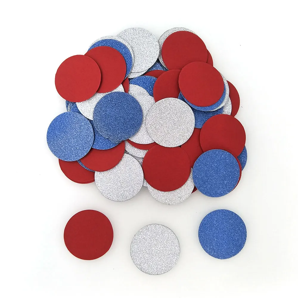 R red blue silver С днем рождения, 100 шт., конфетти, бумага, декор в виде звезды, 1 день рождения, украшение для девочек, для малышей, конфетница, конфетти, Поппер, конфетти - Цвет: R red blue silver
