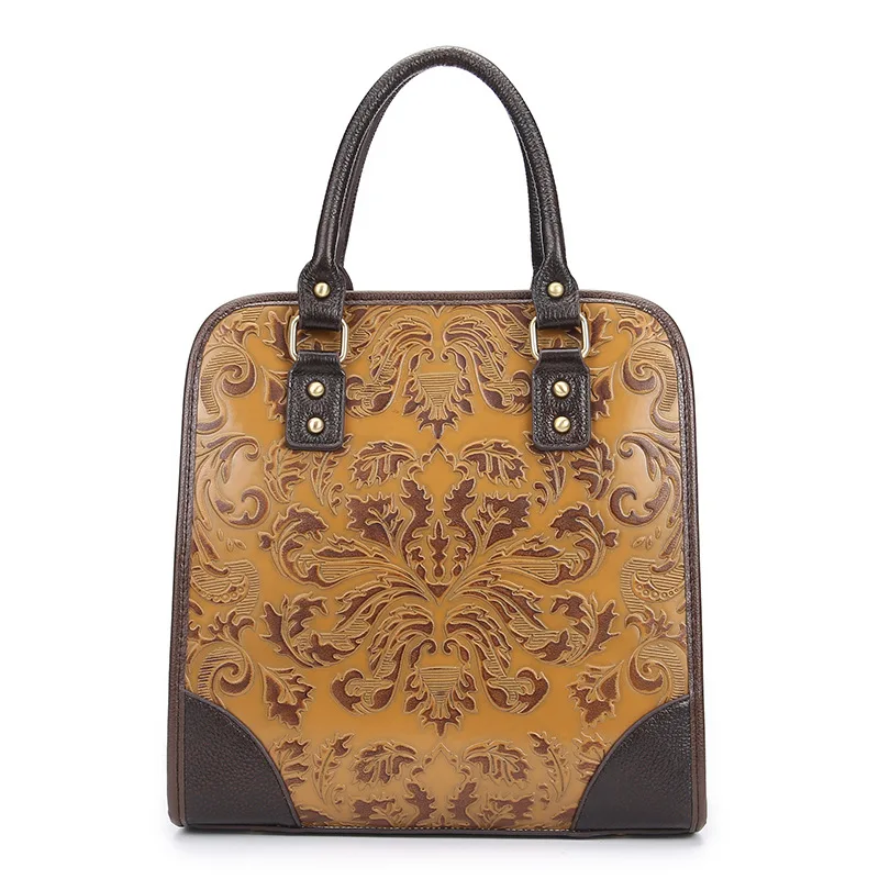 Сумка-мессенджер Norbinus женская из натуральной кожи с цветочным принтом 2018 | Багаж