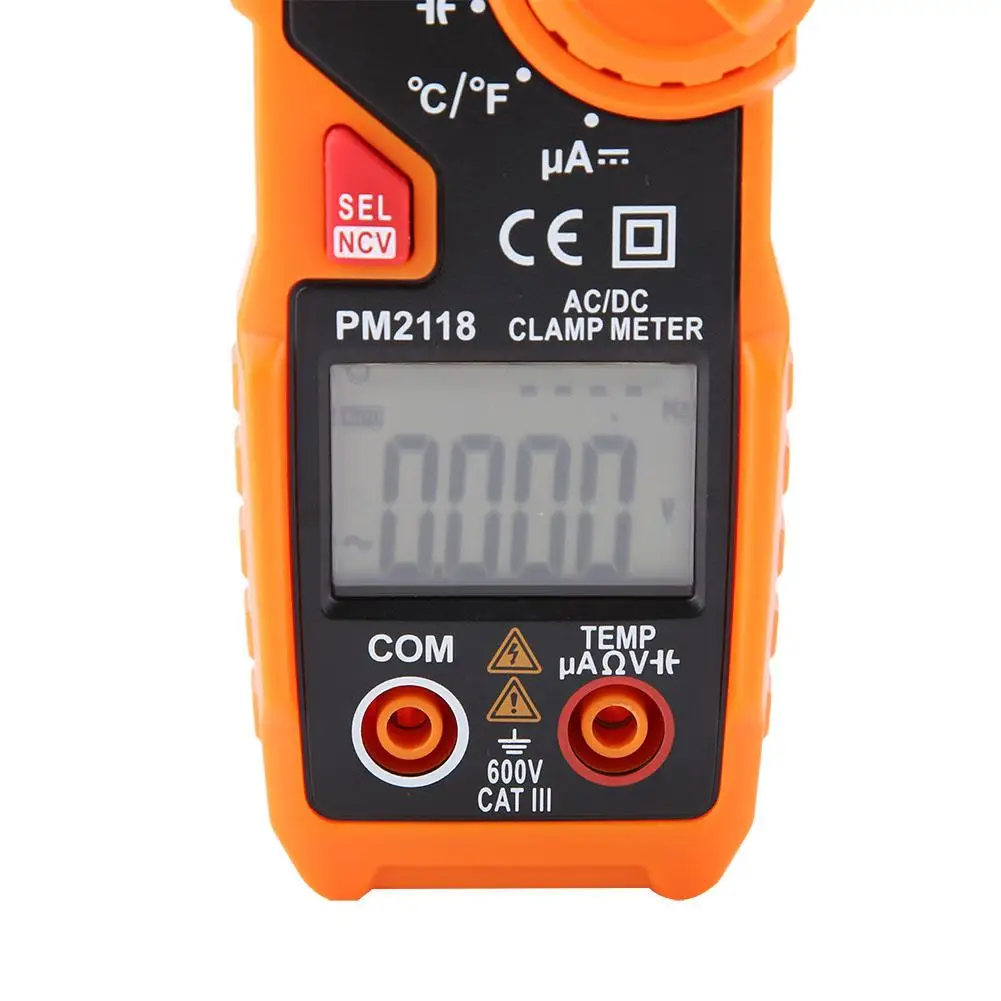 PEAKMETER PM2118 Смарт AC/DC клещи мультиметр ток напряжение сопротивление непрерывность измерения тестер с NCV