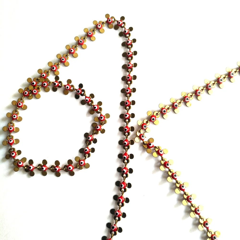 Цепочка Счастливый глаз цепочка с цветными бусинами для аксессуаров|jewelry making
