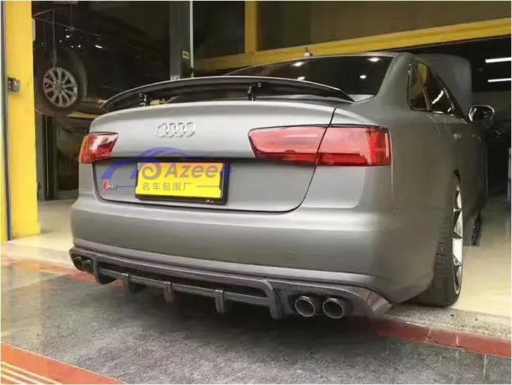Углеродное волокно задний бампер спойлер Диффузор Крышка для AUDI A6 S6 RS6 C7 C7.5 2012 2013 / ABT