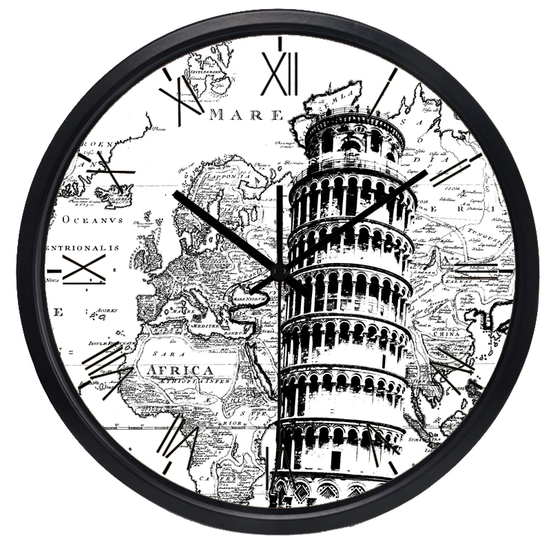 Настенные часы в римском стиле Пизанская башня сувенирный магазин магазин|clock