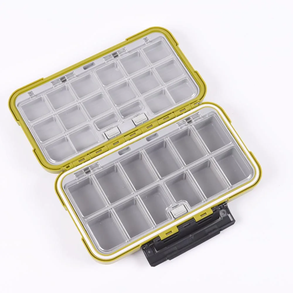

Large Fishing Case Waterproof Storage Case Fly Fishing Box Fish Lure Spoon Hook Bait Fishing Tackle Box Army Green