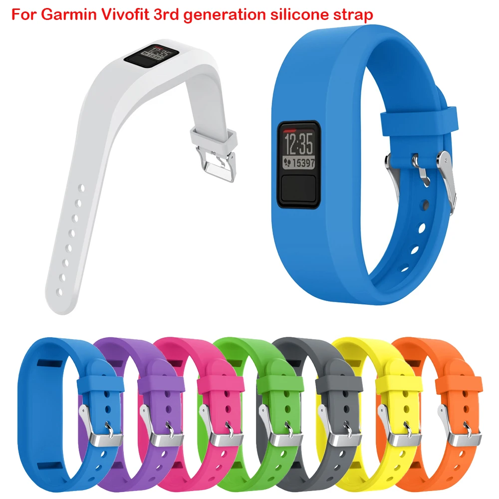 Ремешок для смарт часов Garmin Vivofit 3 регулируемый сменный силиконовый ремешок