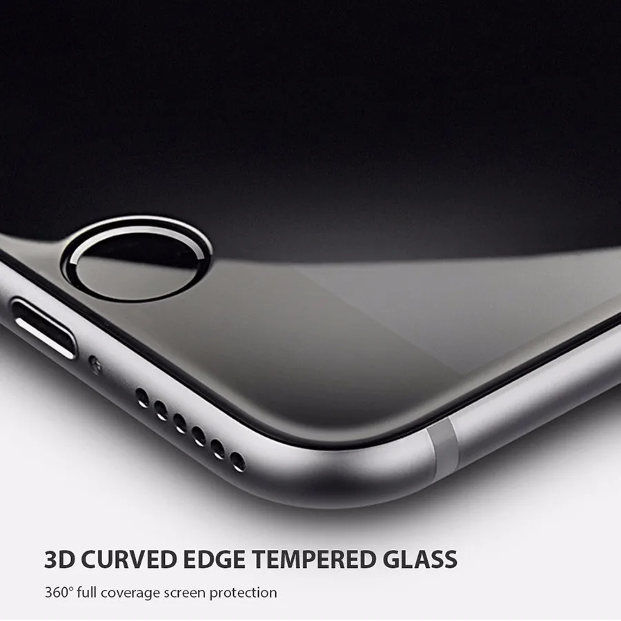 100 шт для iphone 6 7 закаленное стекло из углеродного волокна 3D изогнутое 6s plus
