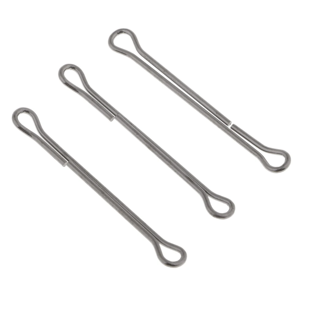Length 30mm 20 шт. нержавеющая сталь с двойными глазами проволока Shanks Waddington хвостовик для Fly Lure завязывание 0,8-1,8" - Цвет: Length 30mm