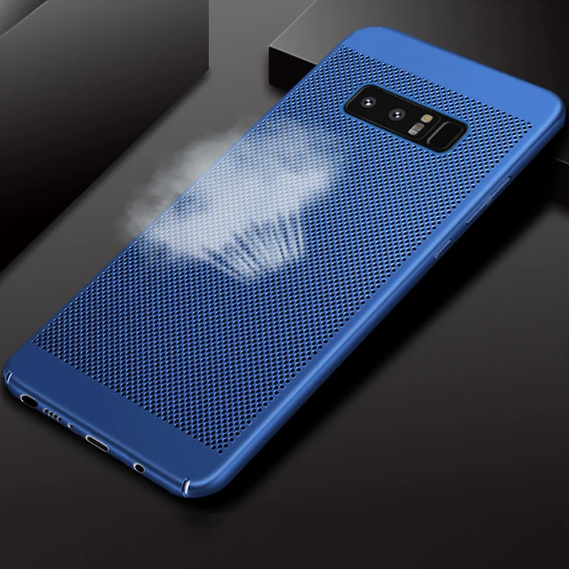 YueTuo luxury hard plastic radiating battery back cases etui coque cover case for samsung galaxy note 8 note8 phone accessories | Мобильные