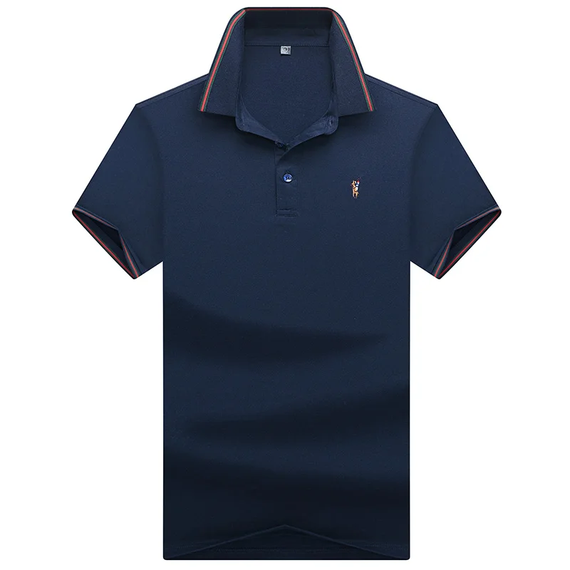 Поло de qualite superieure hauts et shirts Hommes Daffaires hommes marques Polo 3D broderie с отложным воротником col hommes Polo