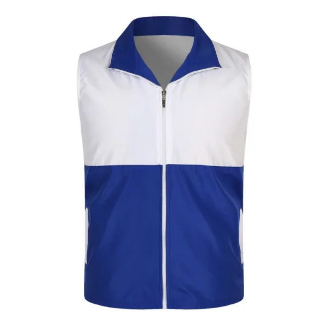 Royal blue Светоотражающий Жилет грейден обслуживание Мужская Рабочая одежда карман на заказ Печать Логотип для женщин мужчин открытый жилет Униформа спортивная одежда - Цвет: Royal blue
