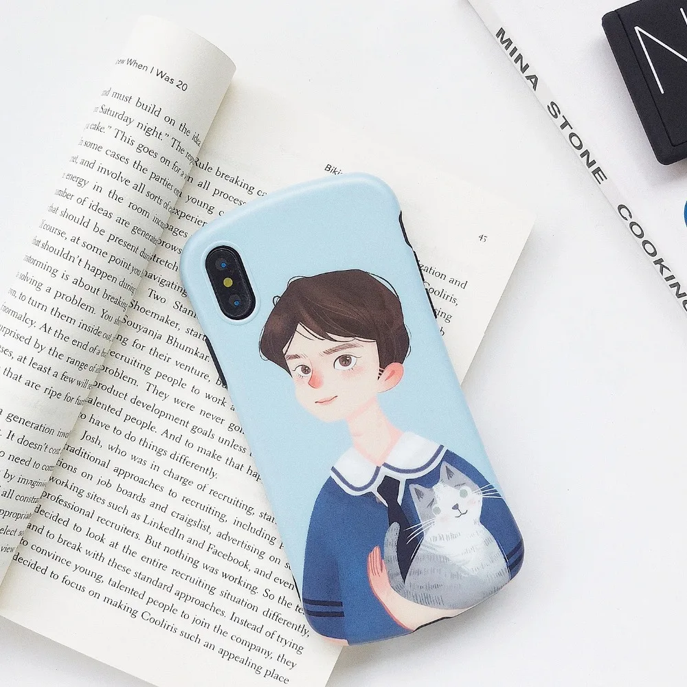 New Lovely Couples Pattern Phone Case For iPhone X XR XS Max Cases 7 8 6 6s Plus Soft Silicon Glossy Back Cover |