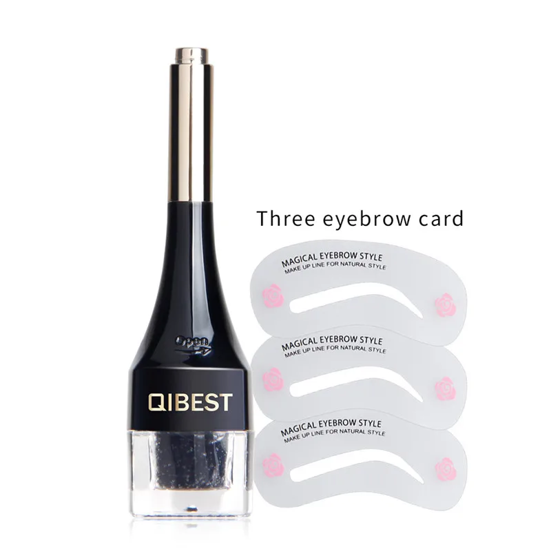 QIBEST 4D гель для бровей увеличивающий крем натурального волокна красить Eyebrow