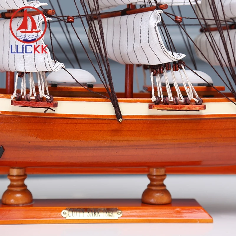 LUCKK CUTTY SARK DIY 60 CM Exquisite Wooden Sailboat Ship Model Wholesale Home Office Decoration Accessorie Crafts Free Shipping | Дом и сад